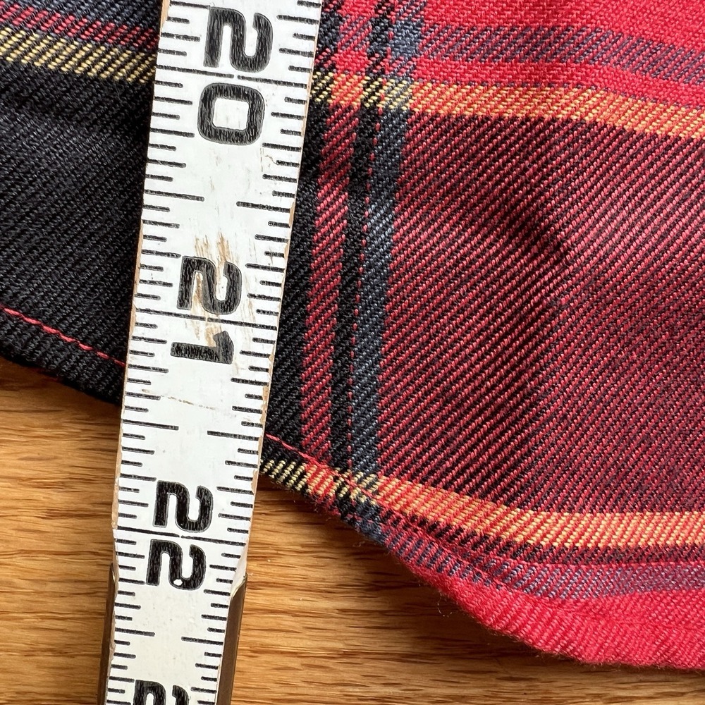 Dixxon DFC Youth‎ Division Caballero Flannel Shirt Red Plaid Boys Sz Med - Picture 10 of 12